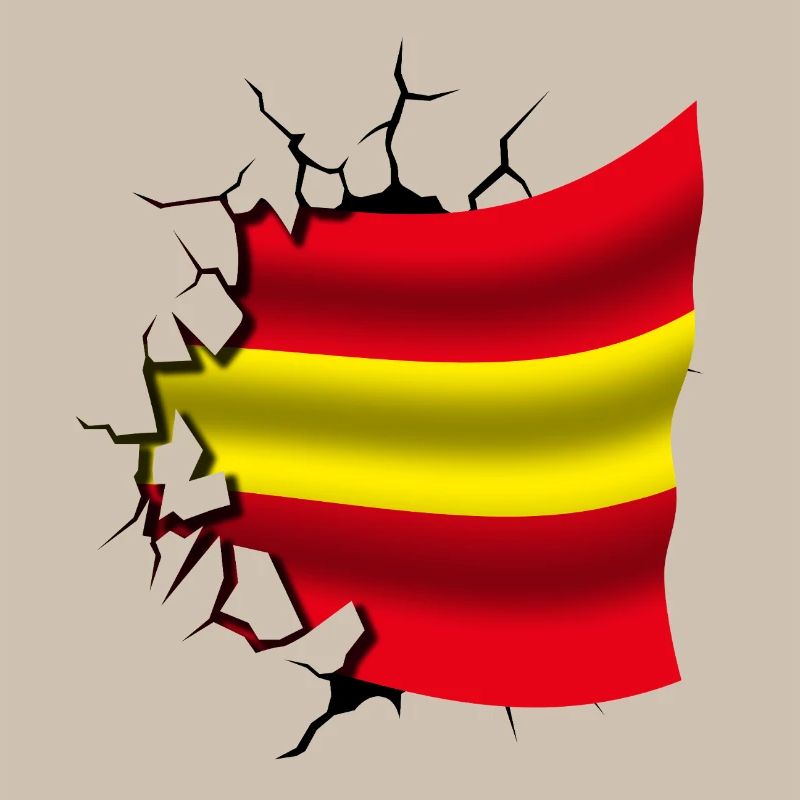 Flagge von Spanien - Spanien - Flagge Broken Design