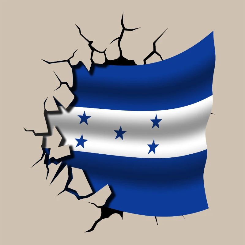 Drapeau du Honduras - Honduras - Drapeau Broken Design