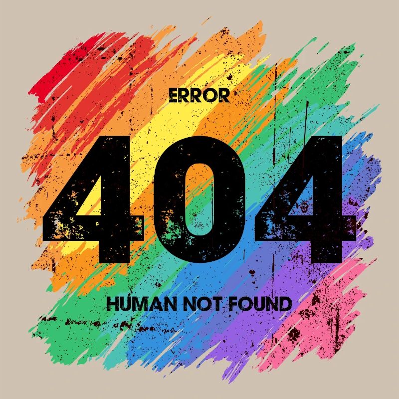 Vibrant Rainbow Error 404 Design