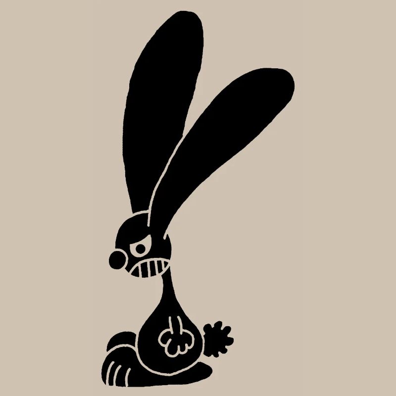 Grumpy Black Rabbit