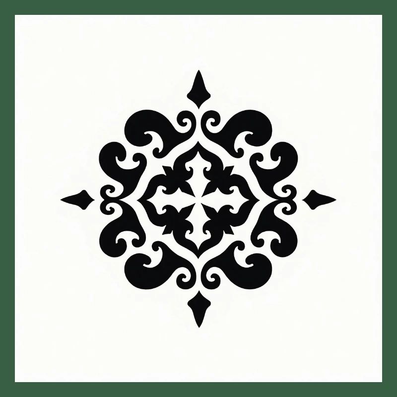 Elegant Black Ornamental Pattern