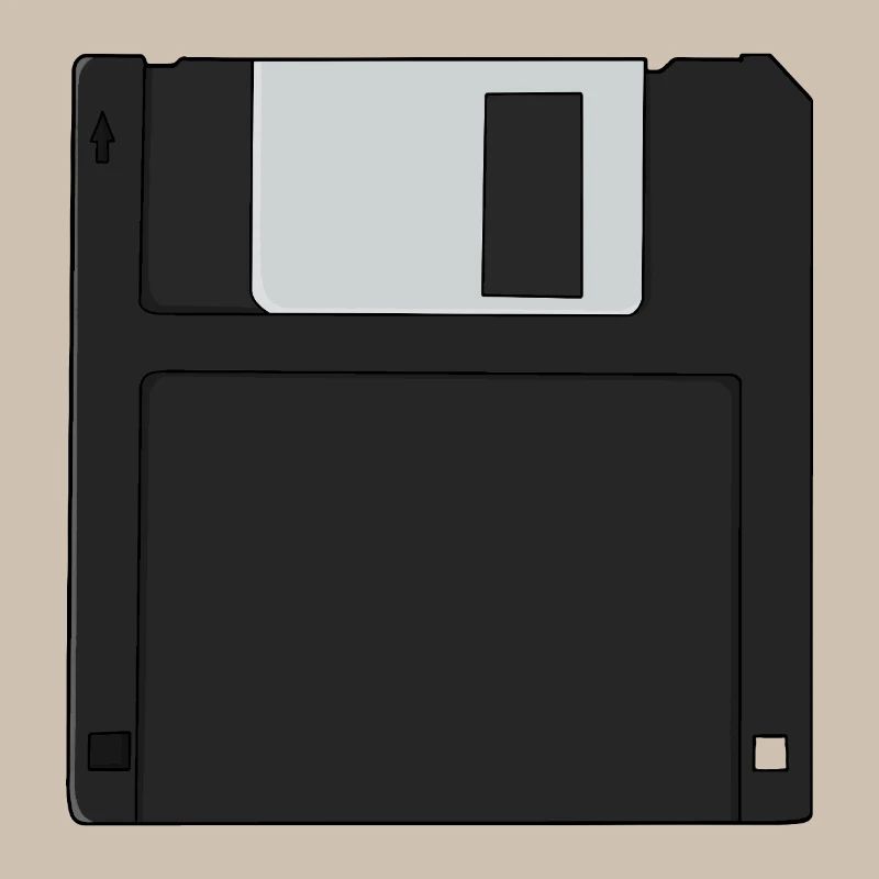 Nostalgische 31/2 Zoll Diskette Retro Diskette