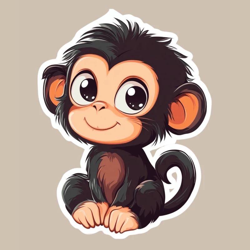 Cute Monkey Cute Monkey Gift for Monkey Fans