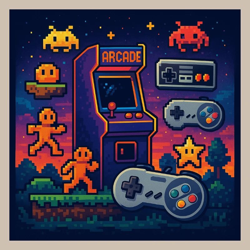 Retro-Pixel-Arcade-Gaming-Design