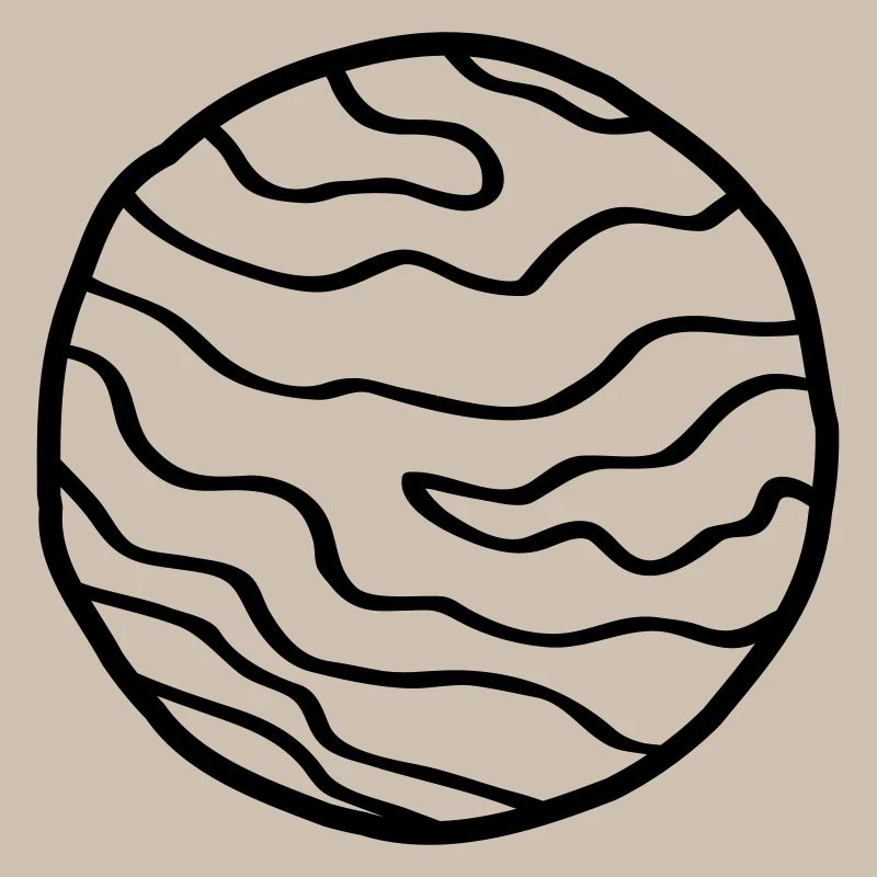 Planet Einfacher Weltraum Doodle