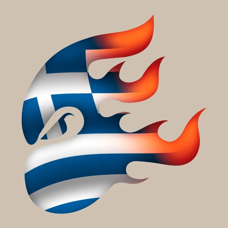 Drapeau de la Grèce - Grèce - Ninja