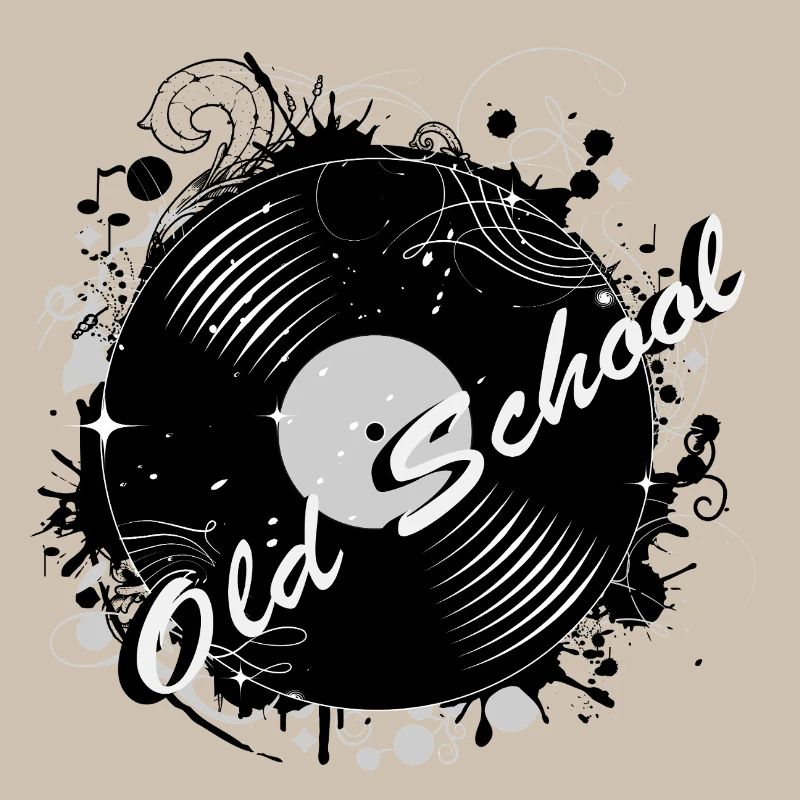 Disque vinyle old school – Design rétro avec style