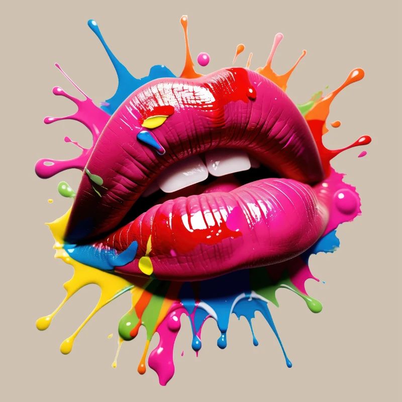 Lebendige Lippenkunst mit Color Splash