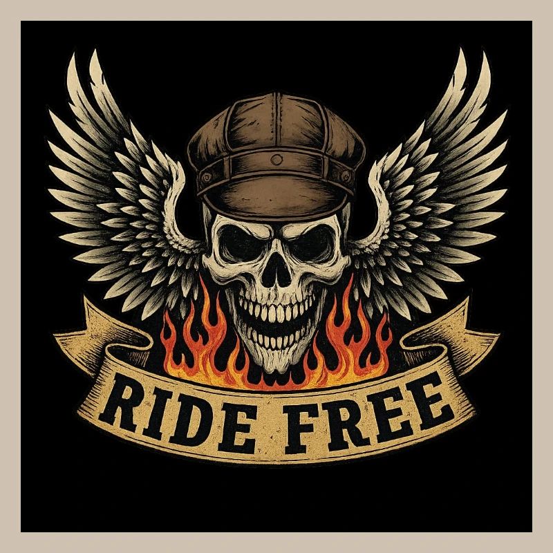 Conception de crâne de motard