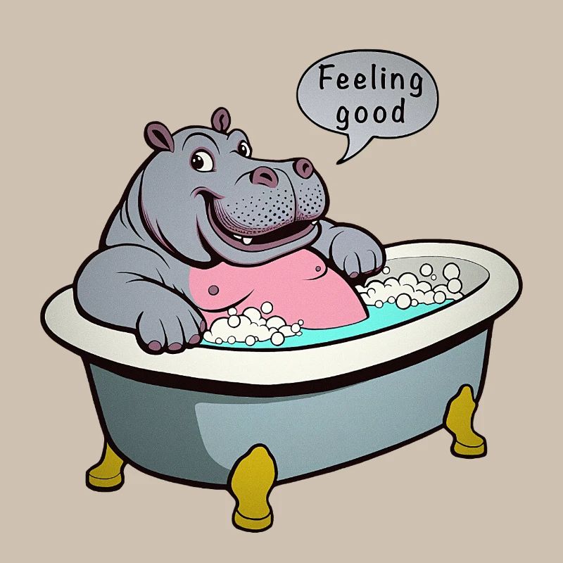 Nilpferd in der Badewanne