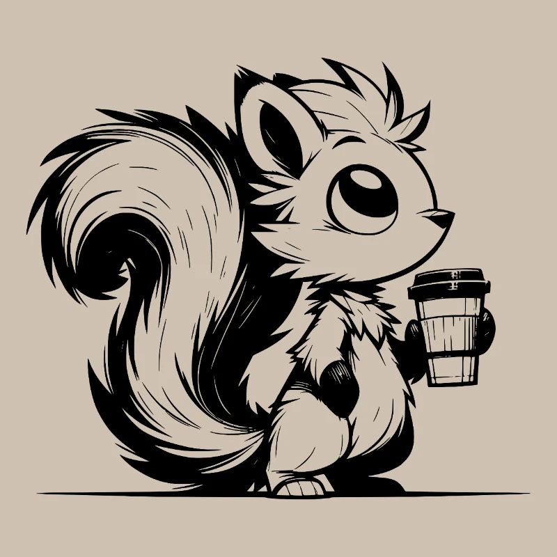 More coffee, less stress Squirrel Day
