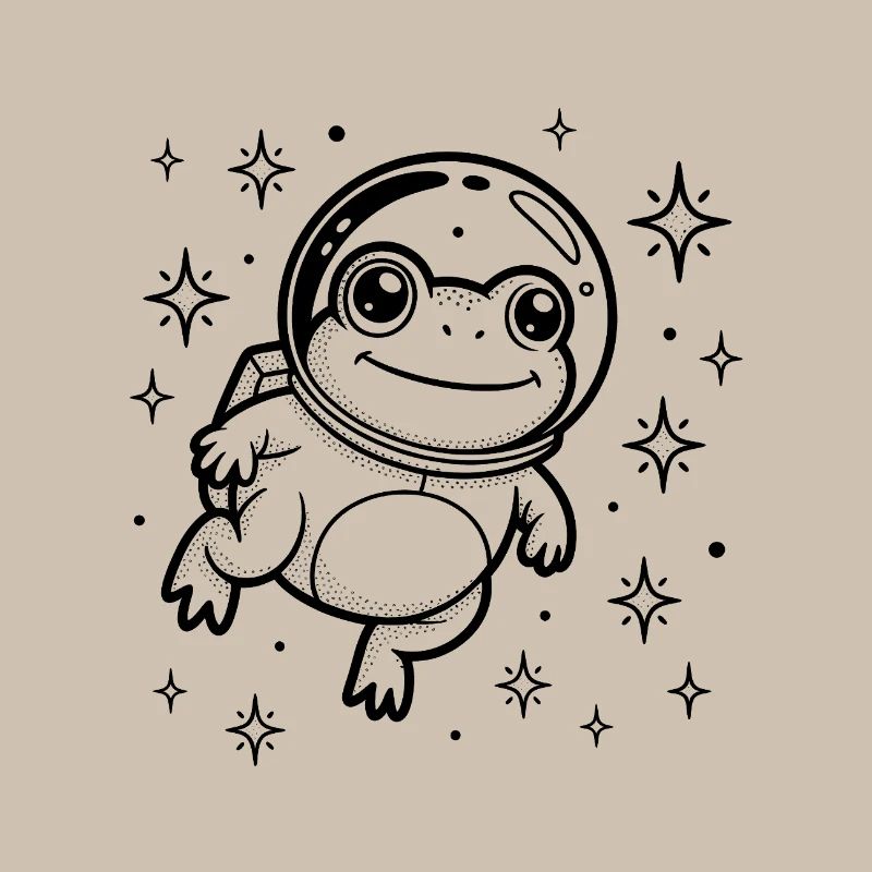 Grenouille dans l'espace - Logo Cool Astonomy