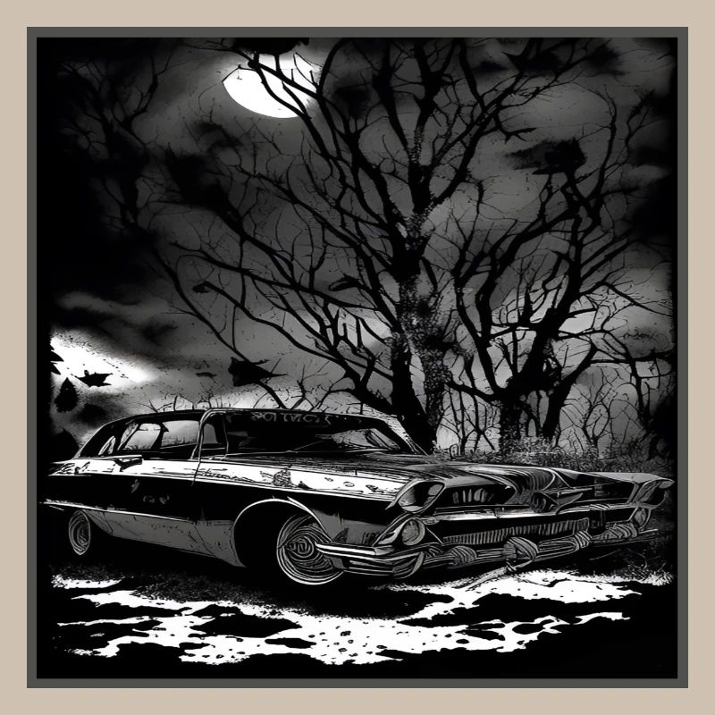 Oldtimer Oldtimer unter verwunschenem Baum