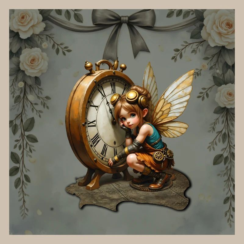 Magic clock with mechanical fairy