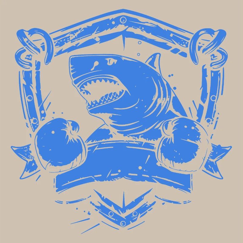 Requin avec des gants de boxe