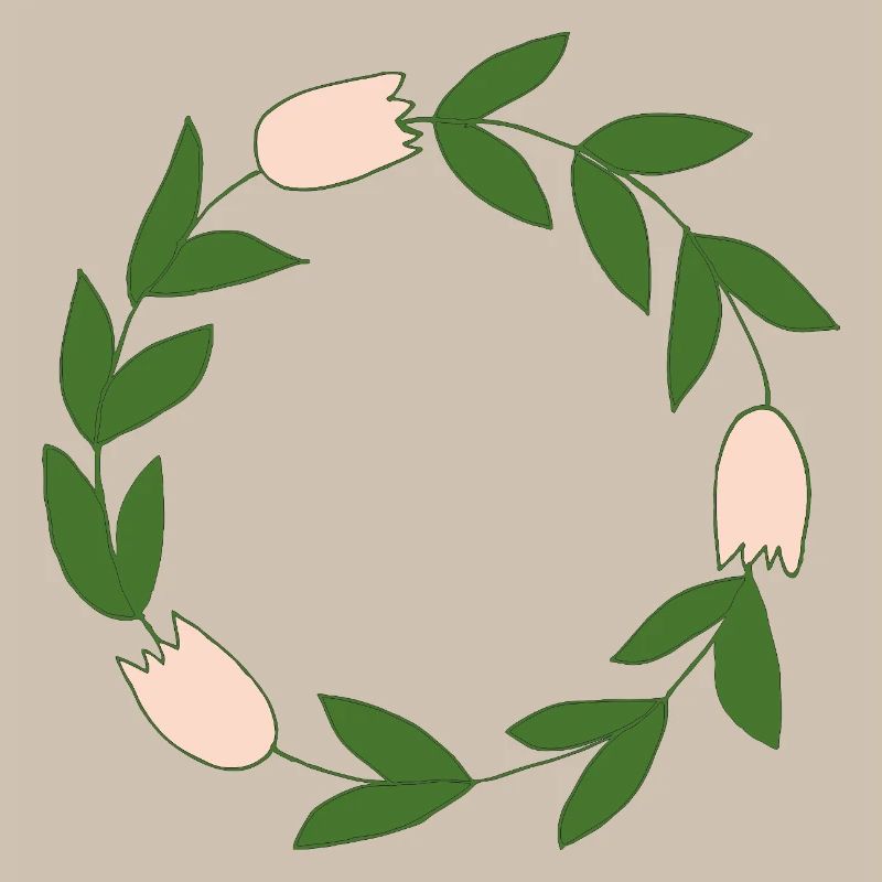 Couronne de fleurs élégante avec des fleurs délicates