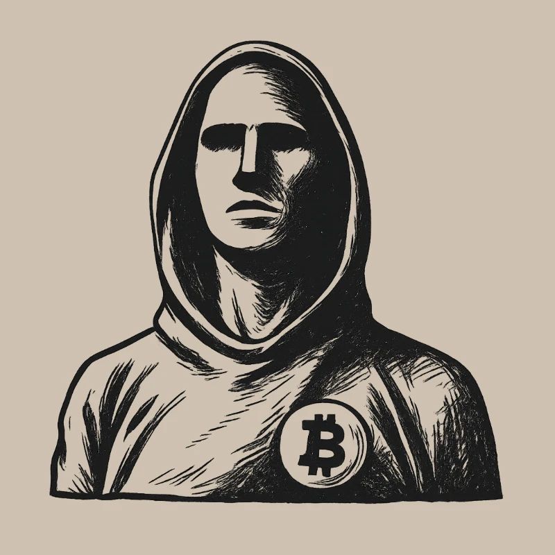 Anonymer Hacker mit Bitcoin-Logo