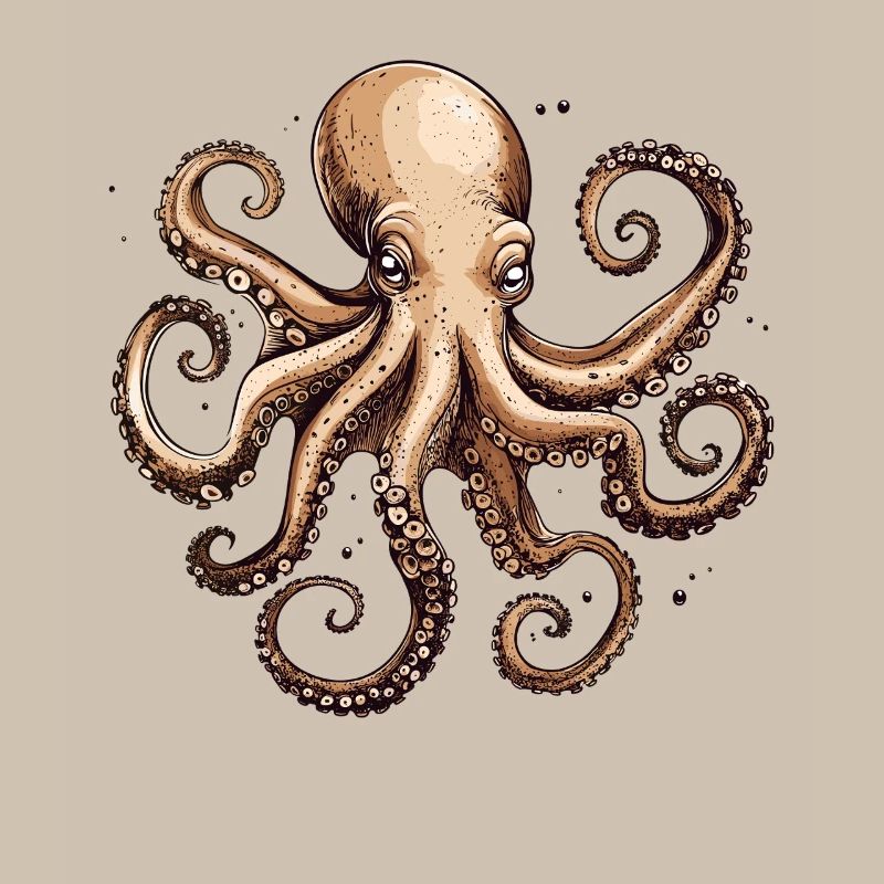Conception détaillée de pieuvre avec texture
