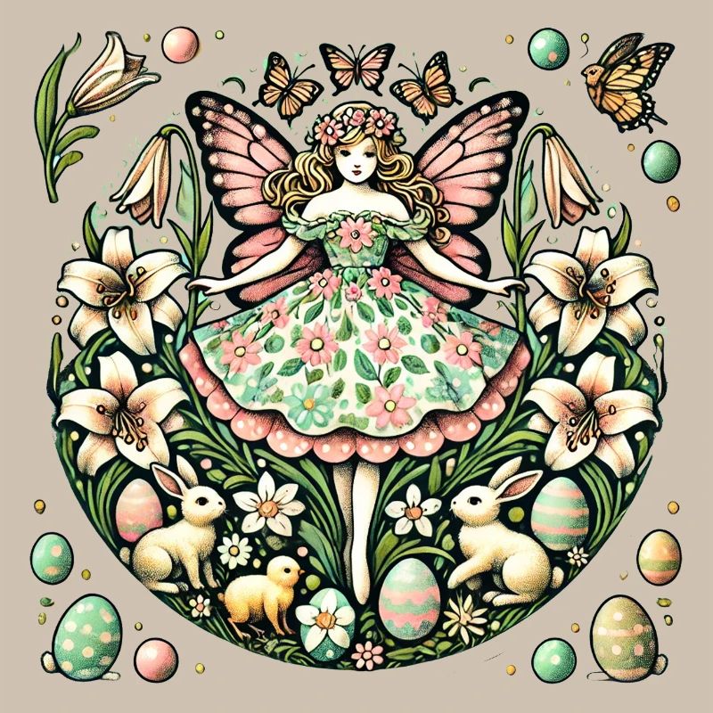 Wunderliche Fee Blüte Illustration