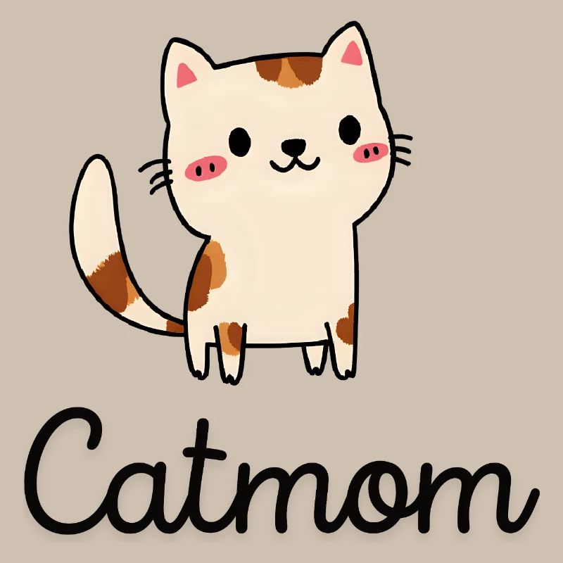 Cute cat design with charm