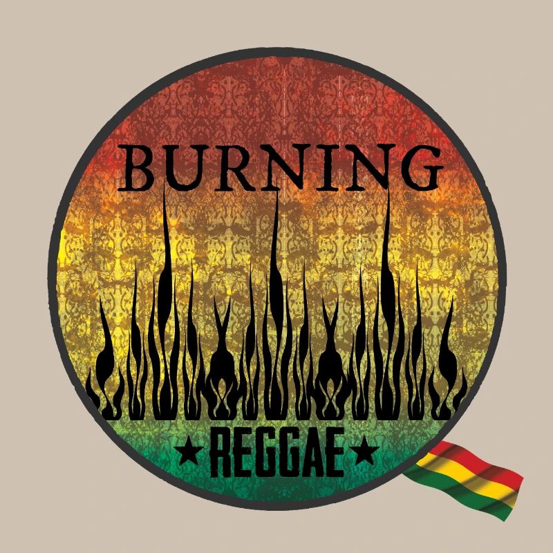 Fiery Burning Reggae Emblem