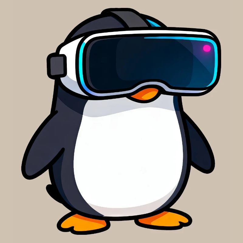Nerdiger Pinguin VR Gaming PC Zocker Design