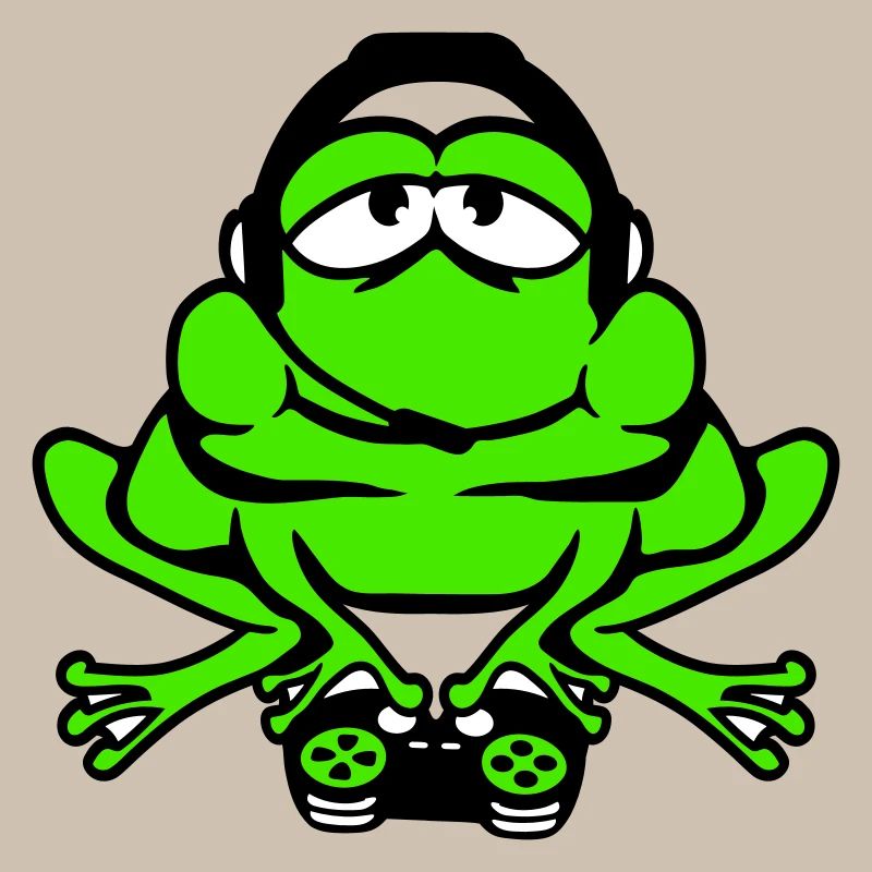 Frog Gamer Nerd Gaming Controller Console Game