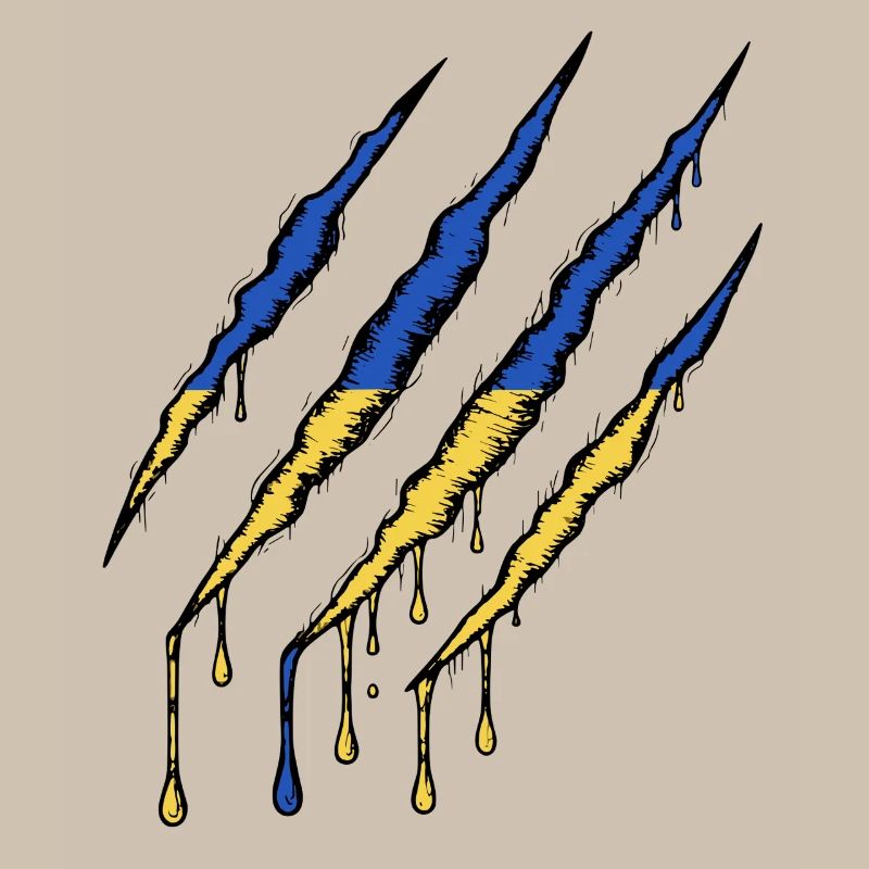 Griffe de drapeau de l’Ukraine - Griffe de griffe