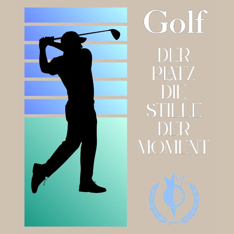 Silhouette de golf Le silence dans l’instant