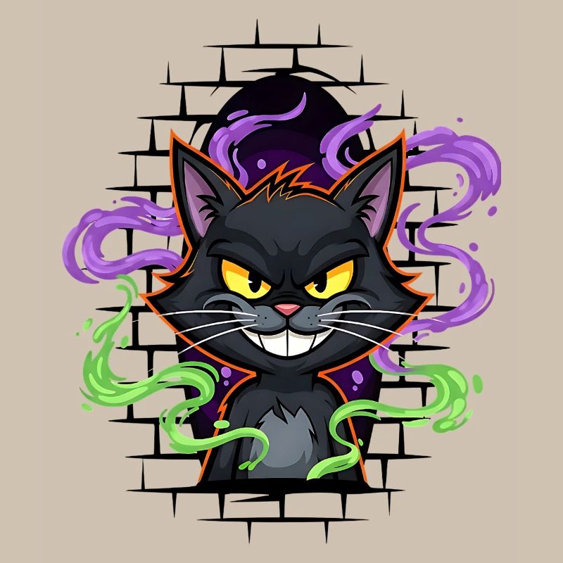Graffiti chat néon