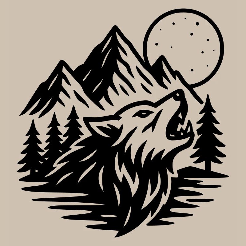 Vollmond Wolf