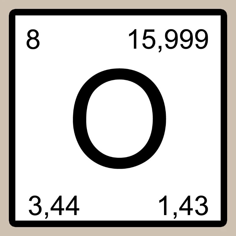 O oxygen sign in minimal style nerd