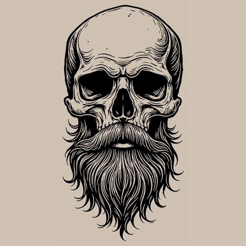Skull mit Bart