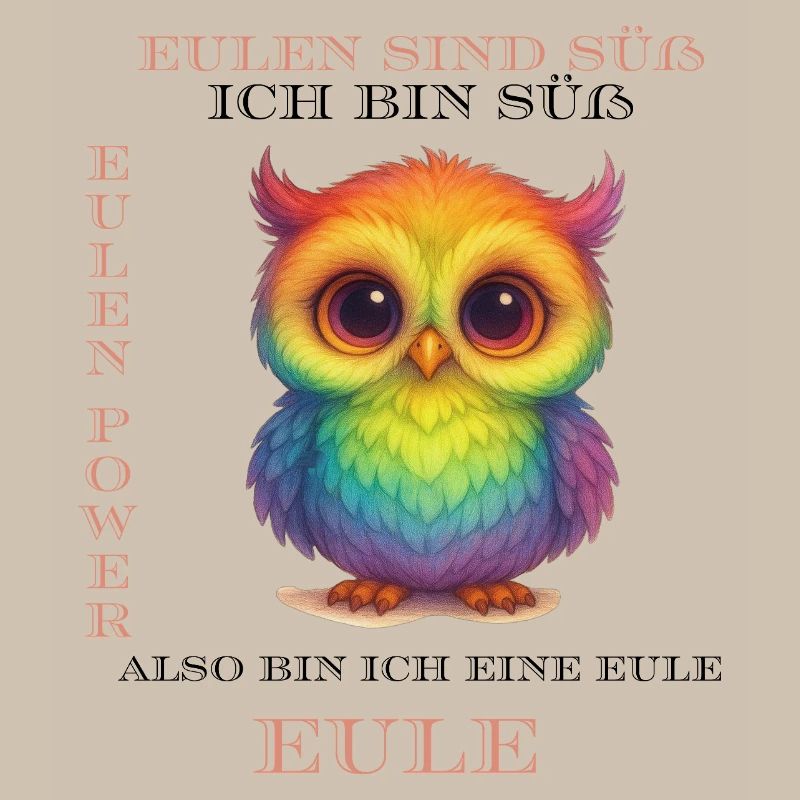 Regenbogen Eulen Power