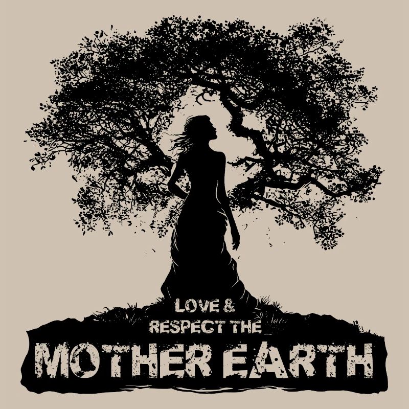 Mutter Erde - Schwarzes Design