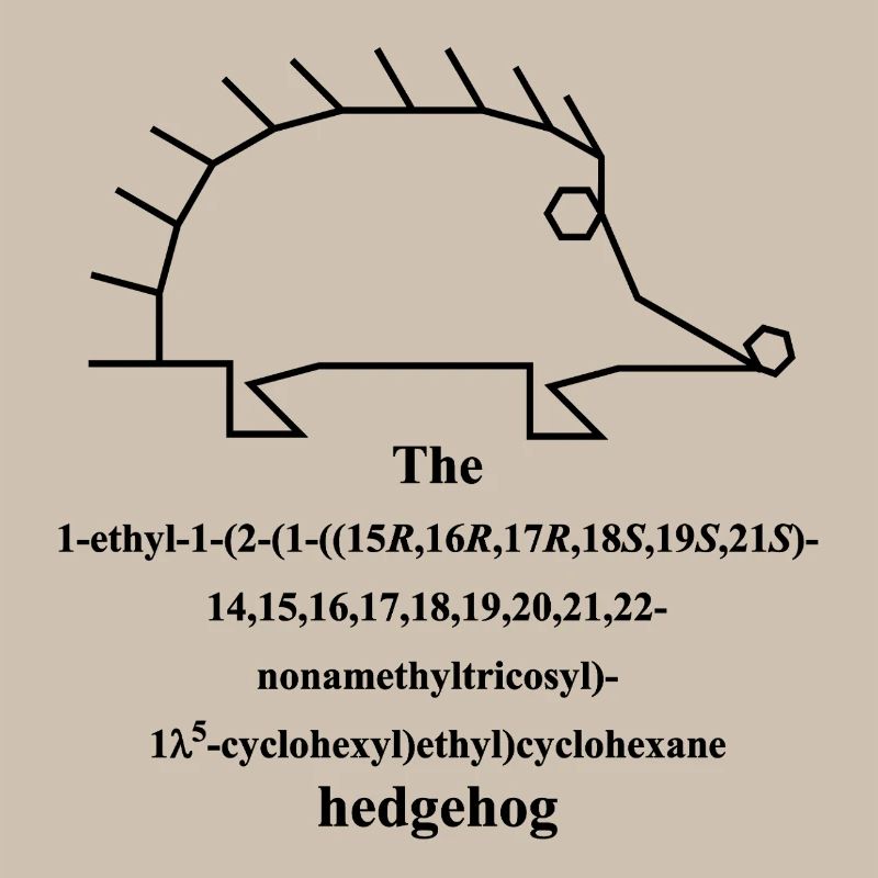 Molécule de hérisson - Nomenclature IUPAC Blague -b