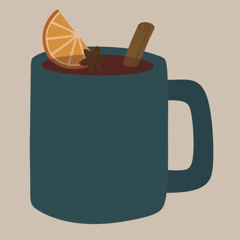 Mulled Wine Mug Illustration