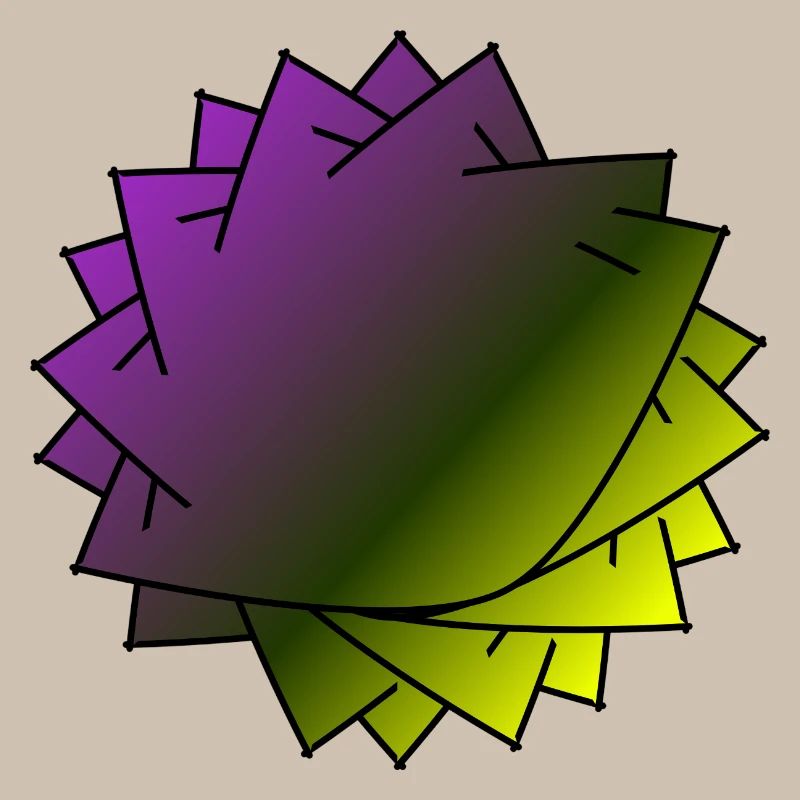 Gradient Leaf Spirale