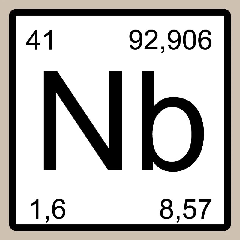 Symbole Art Nb Conception des éléments en niobium