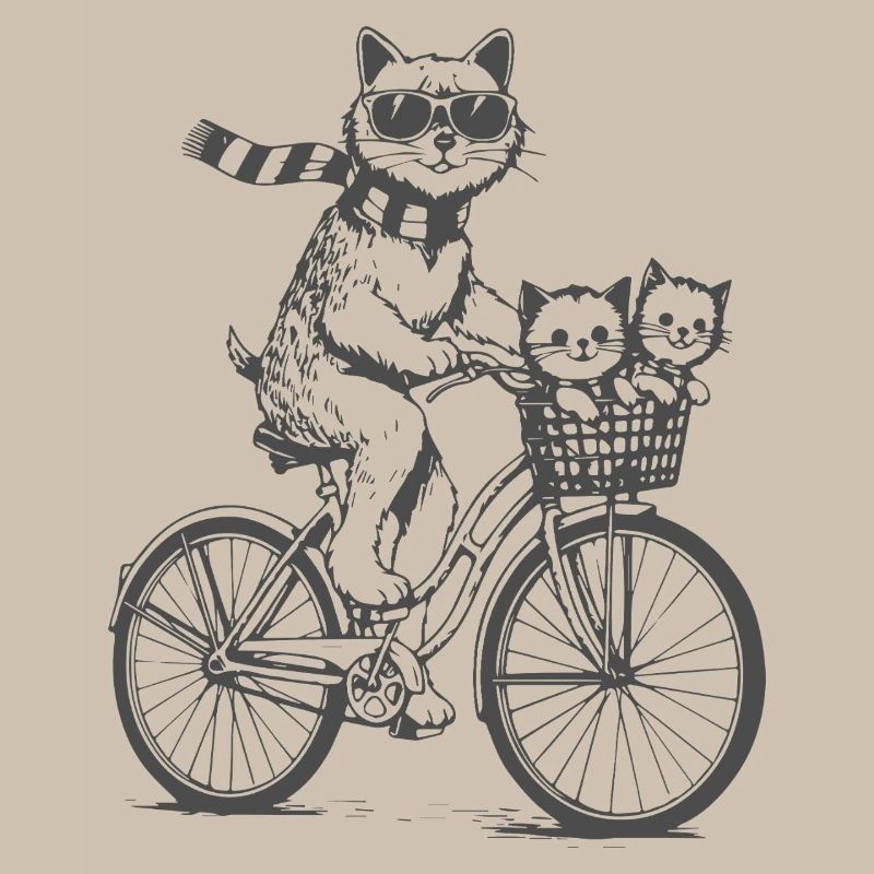 Vélo chat avec panier