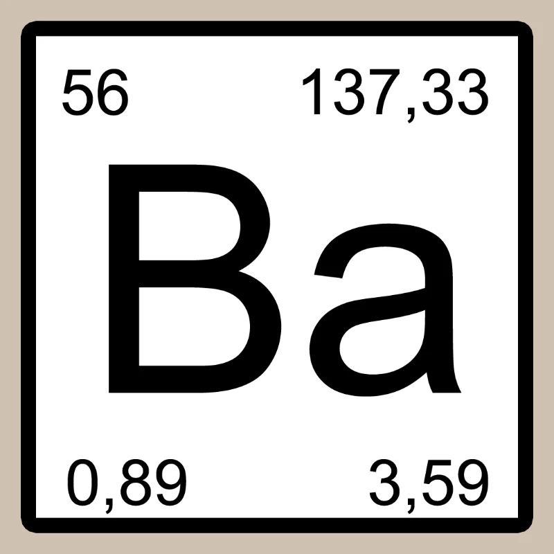 Conception de style Ba Baryum Element