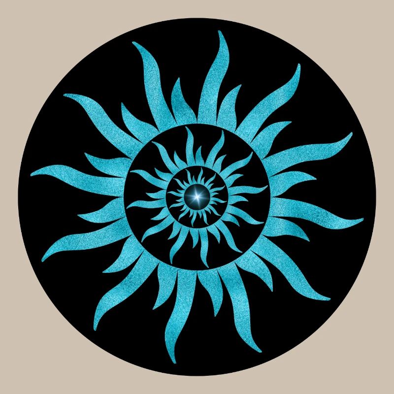Sonne Spirale Blauer Saphir