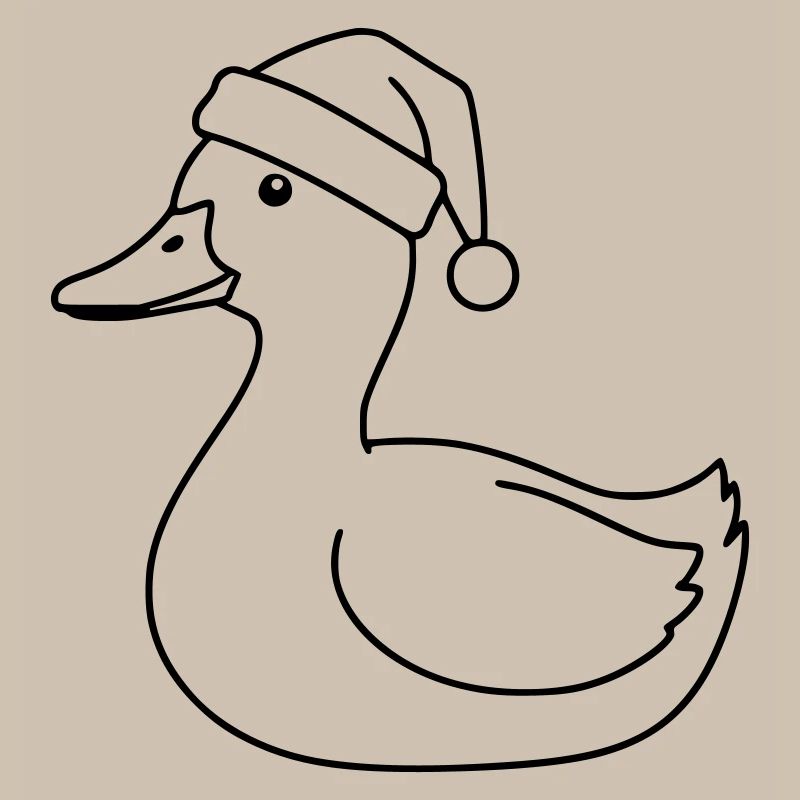 Art de lignes de canard de Noël