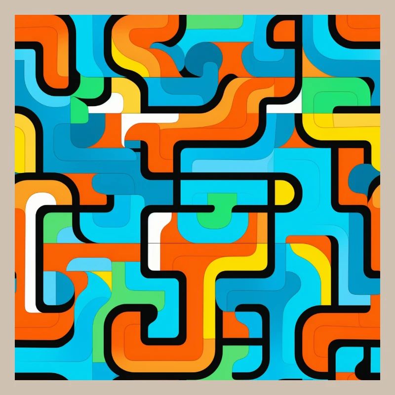 Géométrie vive Jeu de couleurs