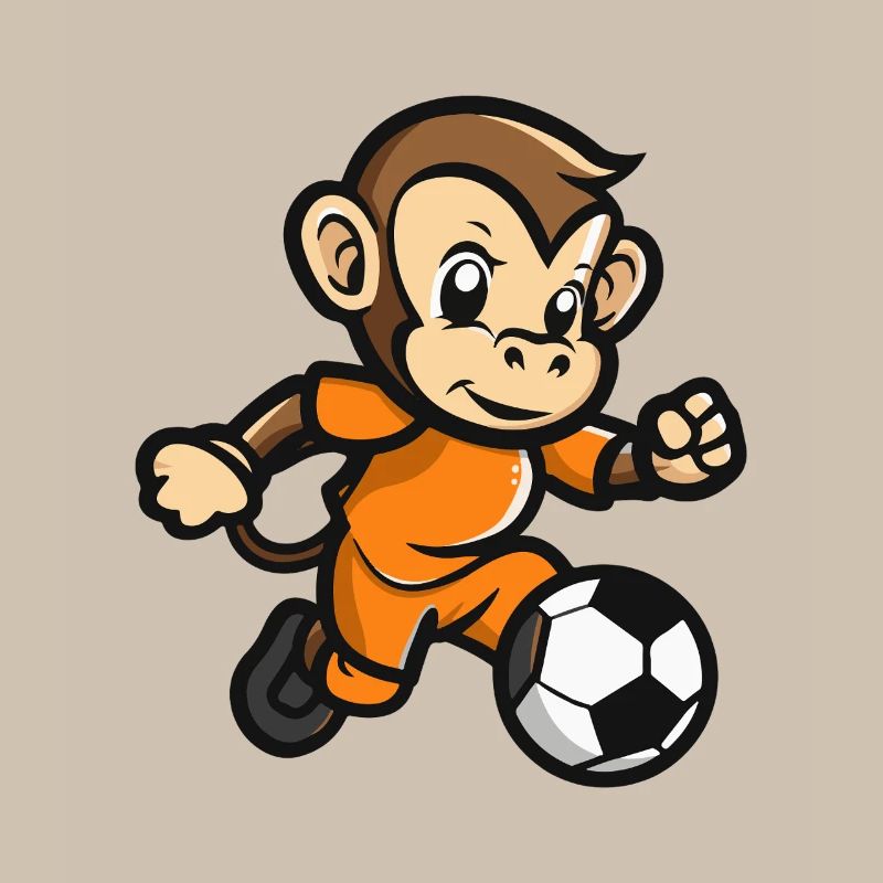 Affe Comic Fußball
