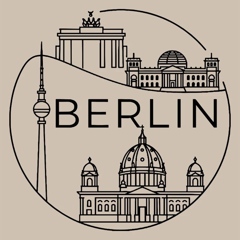 Berlin Landmark : conception moderne de lignes en cercle