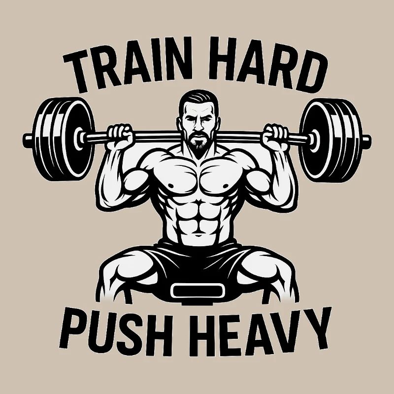 Devise de musculation Push Heavy