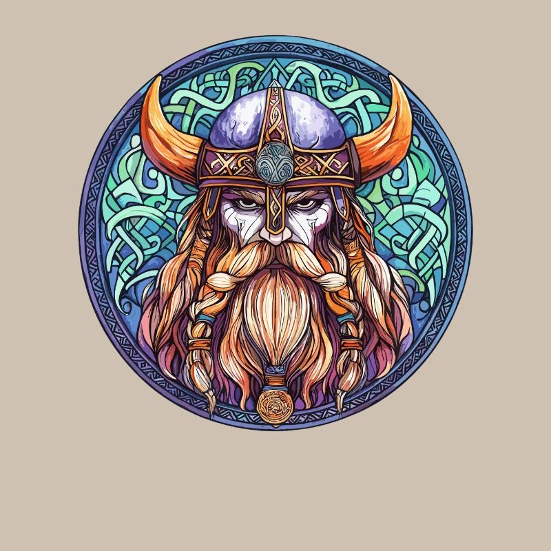 Viking Warrior Round Circle