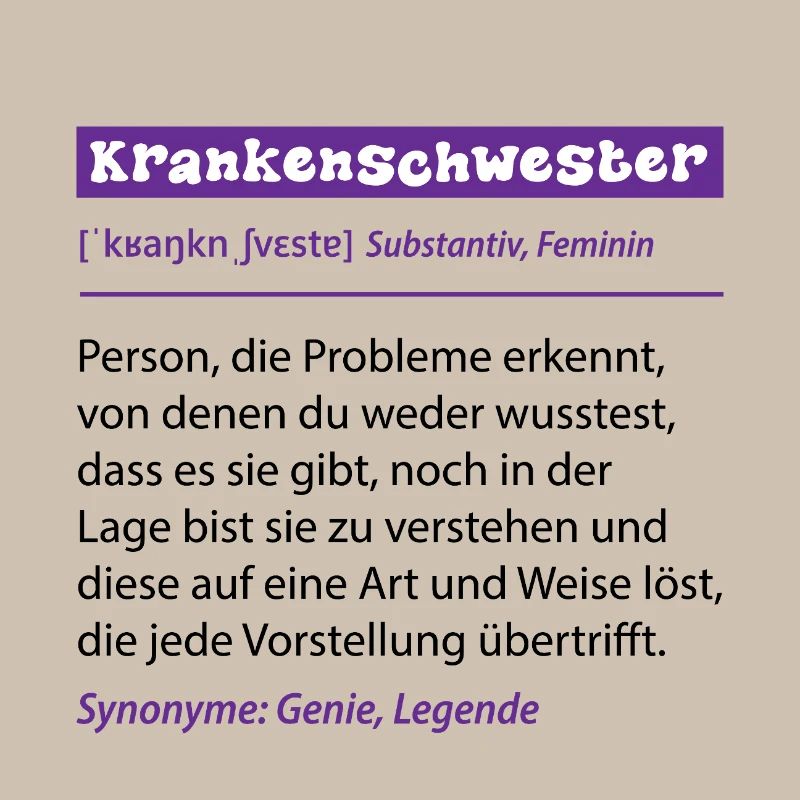 Krankenschwester Beruf Definition Spruch Geschenk