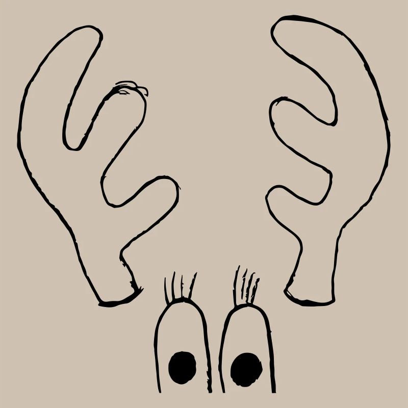 Elch mit großen Augen